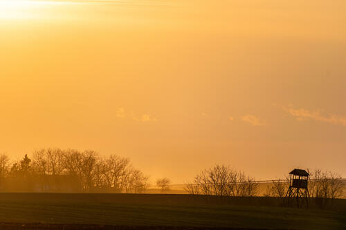 Kelebia sunset landscape